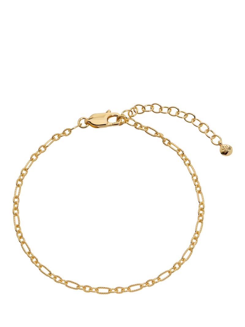 Monica Vinader gold textured link chain bracelet, UK version