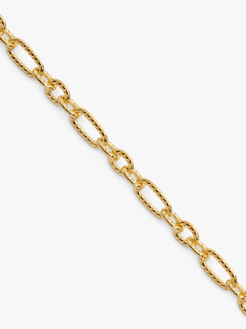 Monica Vinader gold textured link chain bracelet, UK version