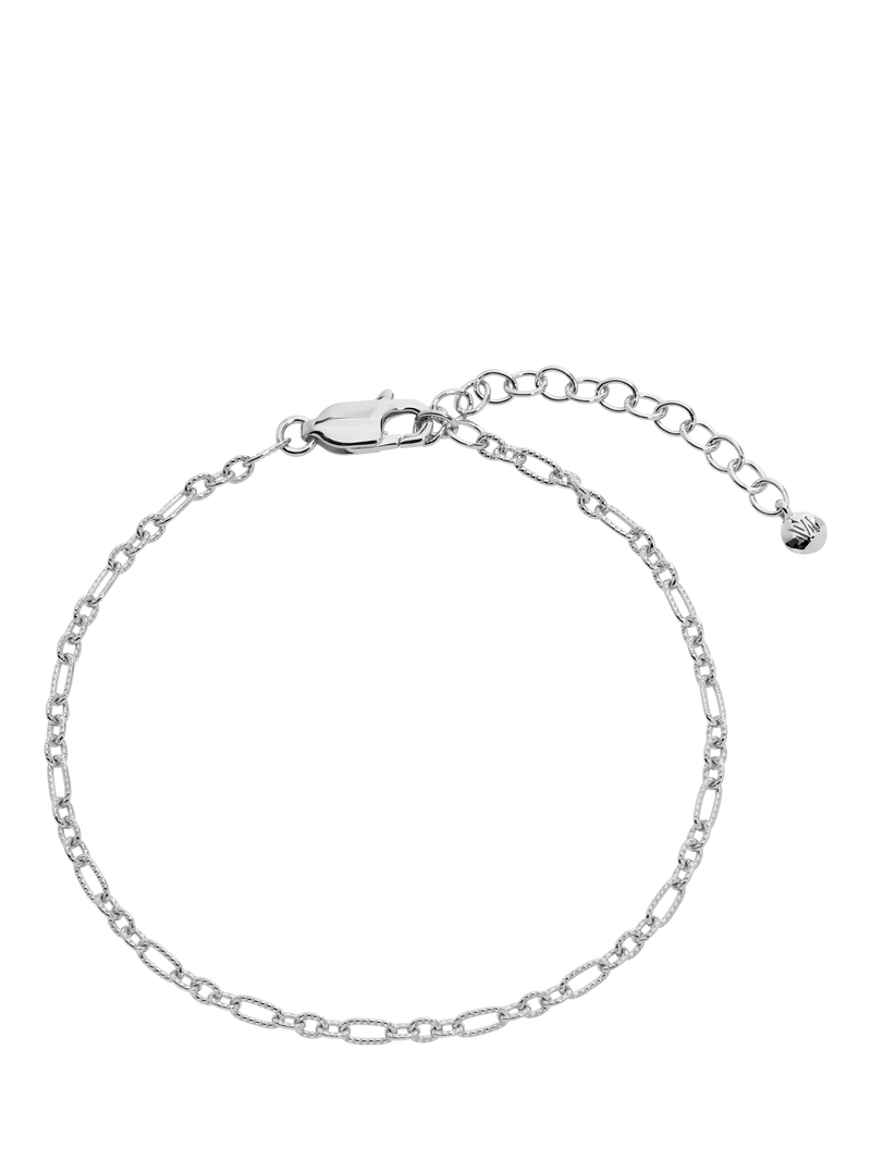 Monica Vinader silver textured link chain bracelet (British brand)