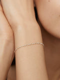 Monica Vinader silver textured link chain bracelet (British brand)