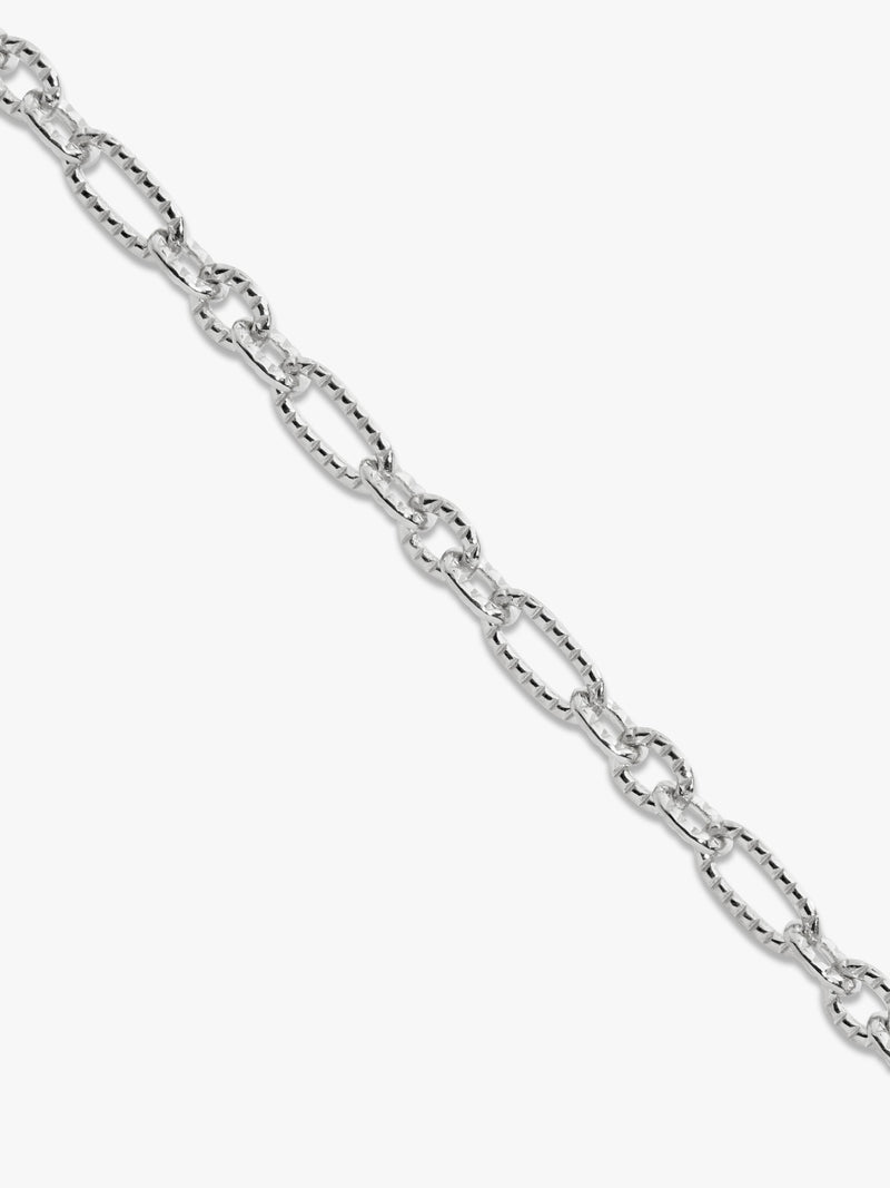 Monica Vinader silver textured link chain bracelet (British brand)