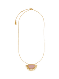 Ottoman Hands Sunrise Rose Quartz necklace gold, imported from the UK