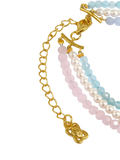 Ottoman Hands waterproof layered beaded necklace gold (British brand)