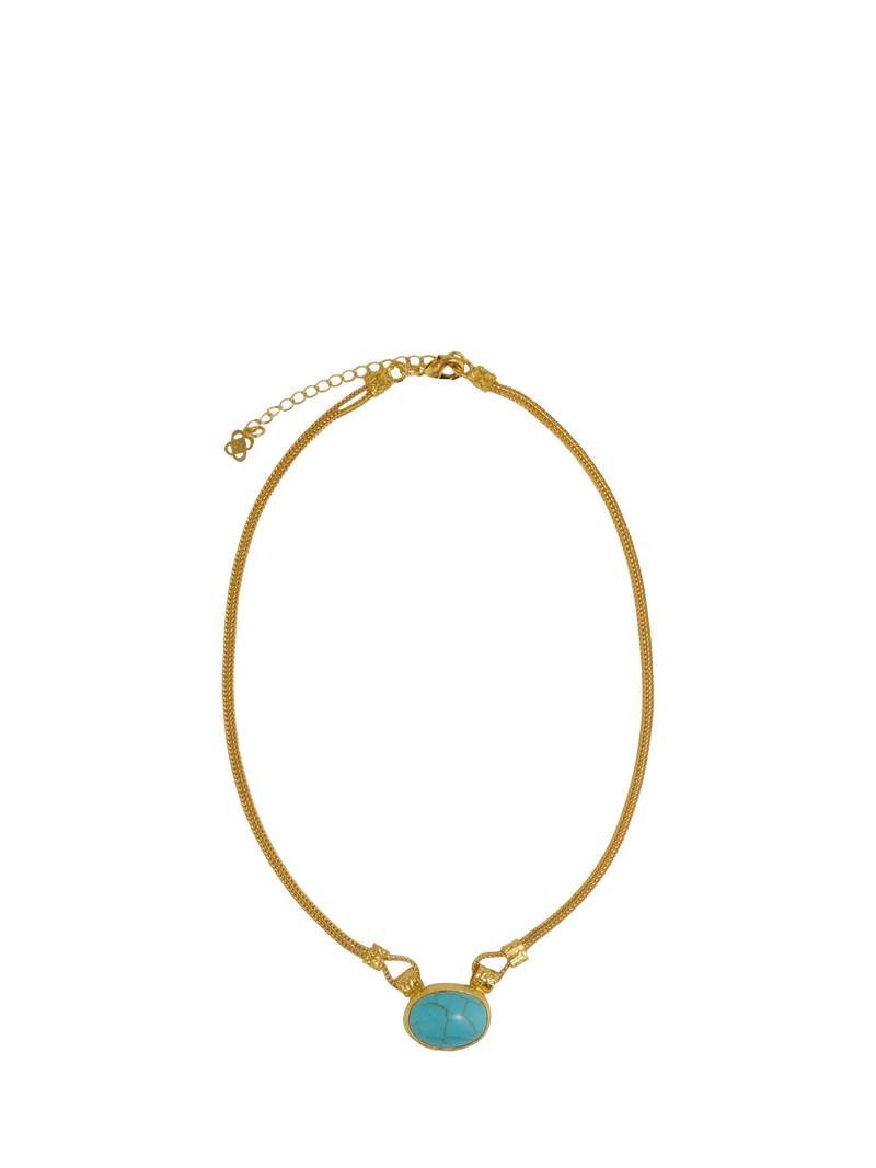 Ottoman Hands Daphne Turquoise Gold necklace - British product