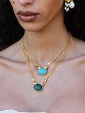 Ottoman Hands Daphne Turquoise Gold necklace - British product