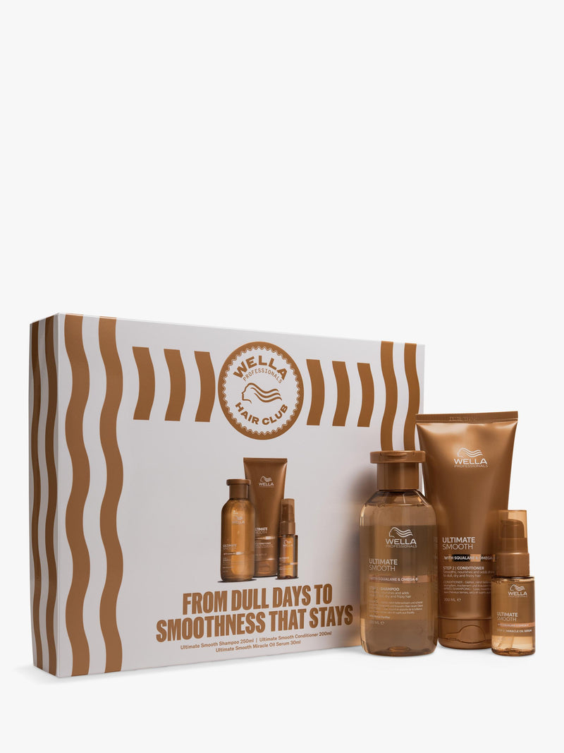 Wella Professionals Ultimate Smooth haircare gift set, imported from the UK