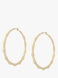 AllSaints large bamboo hoop earrings gold, UK version
