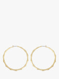 AllSaints large bamboo hoop earrings gold, UK version