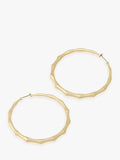 AllSaints large bamboo hoop earrings gold, UK version