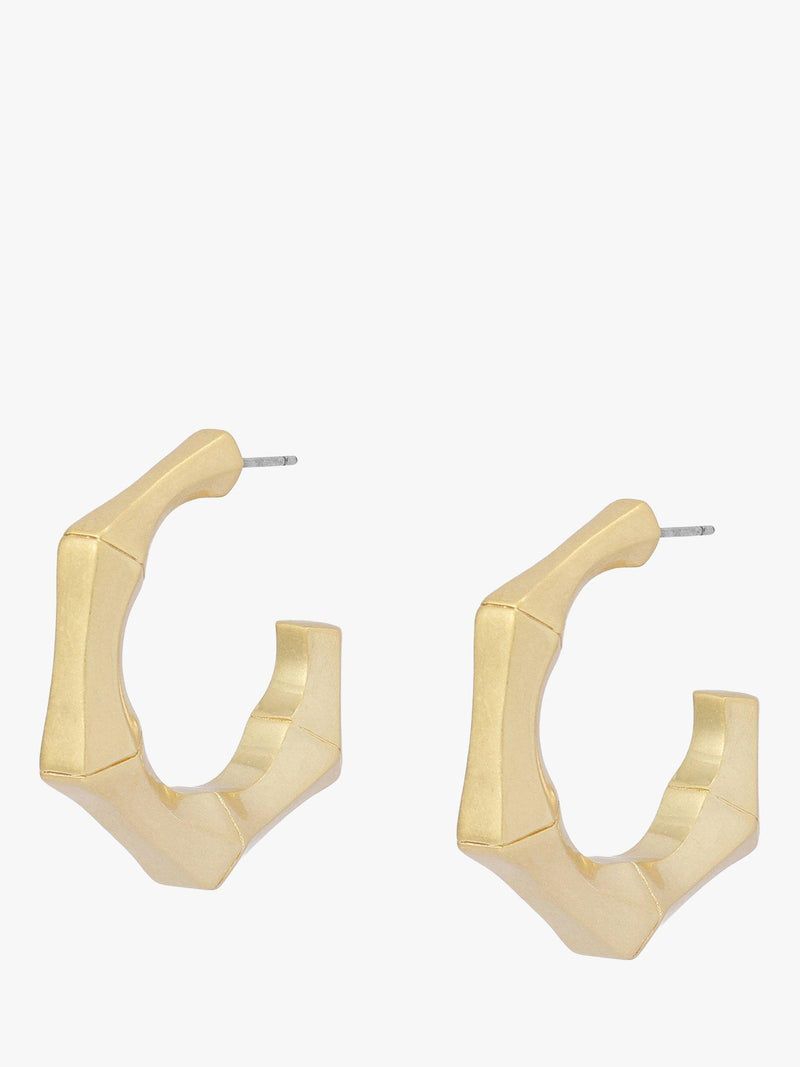 AllSaints gold bamboo hoop earrings, small size, imported from the UK