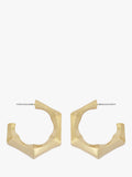 AllSaints gold bamboo hoop earrings, small size, imported from the UK