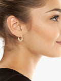 AllSaints gold bamboo hoop earrings, small size, imported from the UK
