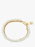 AllSaints pearl multi chain bracelet gold tone, imported from the UK