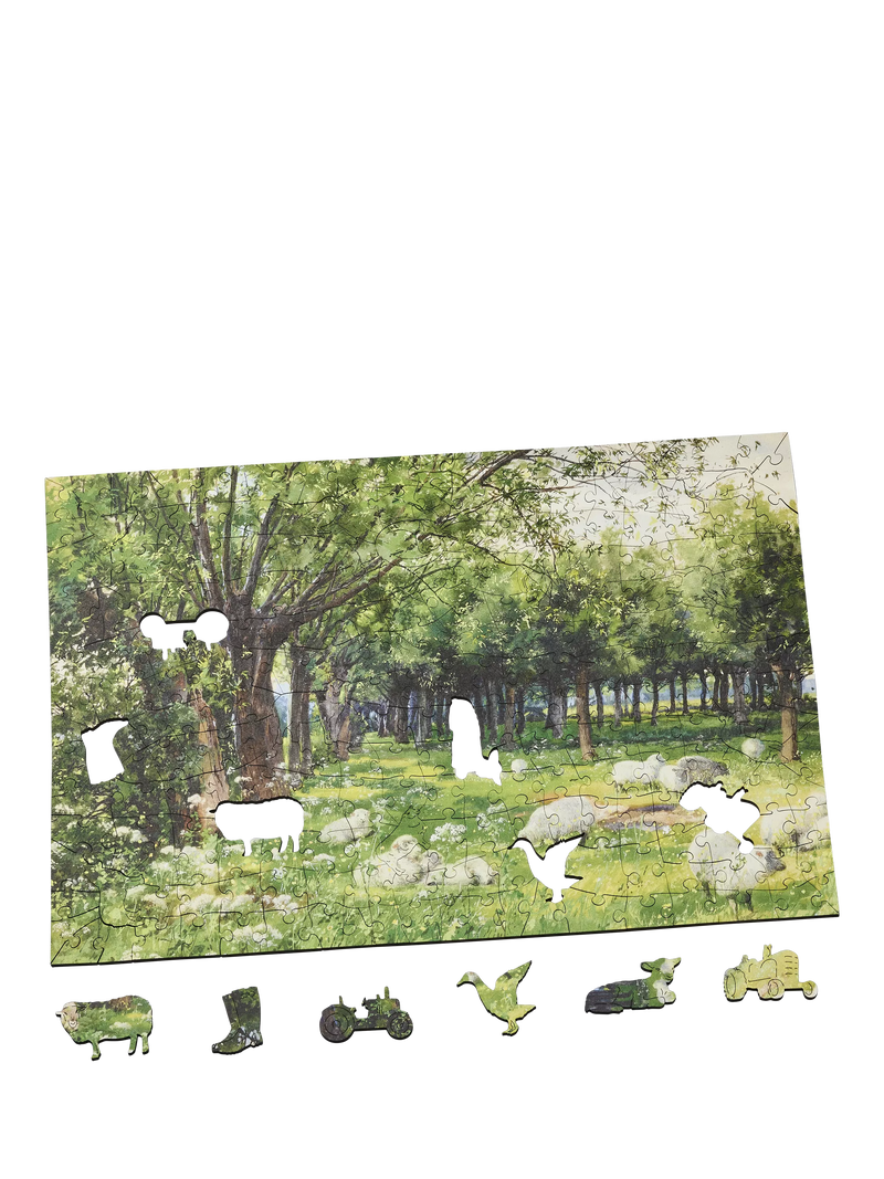 Wentworth Wooden Puzzles Sheep in an Orchard jigsaw puzzle 300 pieces, imported from the UK