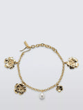 Completedworks x John Lewis gold flower charm bracelet, imported from the UK