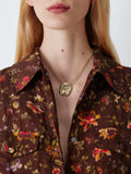 Completedworks x John Lewis gold flower chain necklace 45.72cm, imported from the UK
