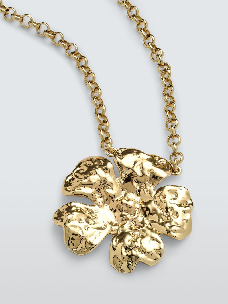 Completedworks x John Lewis gold flower chain necklace 45.72cm, imported from the UK