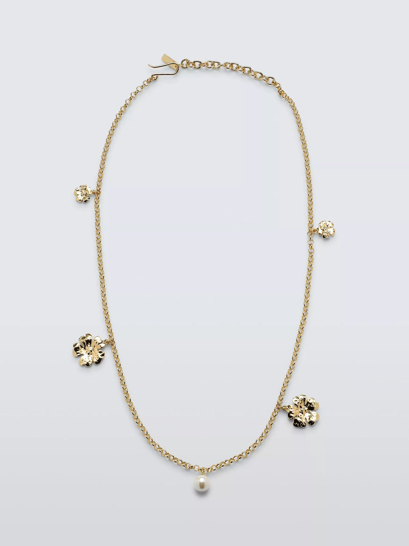 Completedworks flower charm necklace gold 50.8cm (British brand)