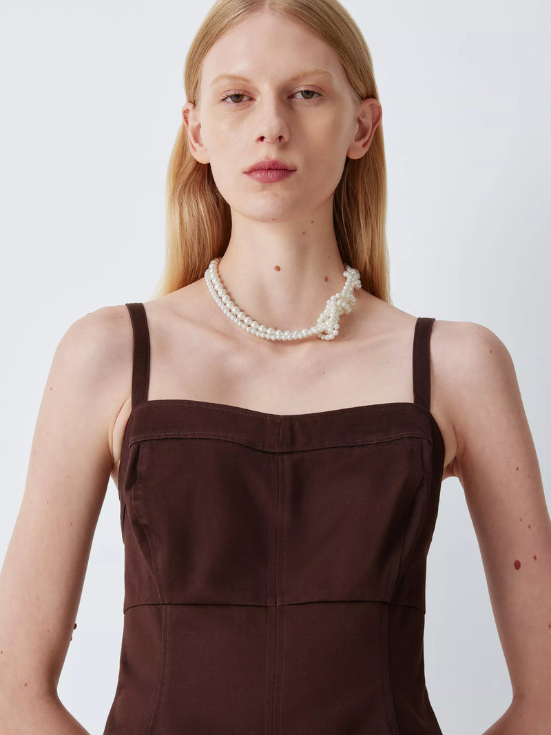Completedworks x John Lewis twisted glass pearl necklace 46.99cm (British brand)