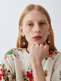 Completedworks x John Lewis flower and pearl asymmetric earrings - British product