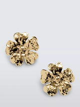 John Lewis Completedworks x John Lewis Gold Large Flower Stud Earrings- Buy online at McGrocer