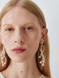 John Lewis twisted glass pearl drop earrings - British product