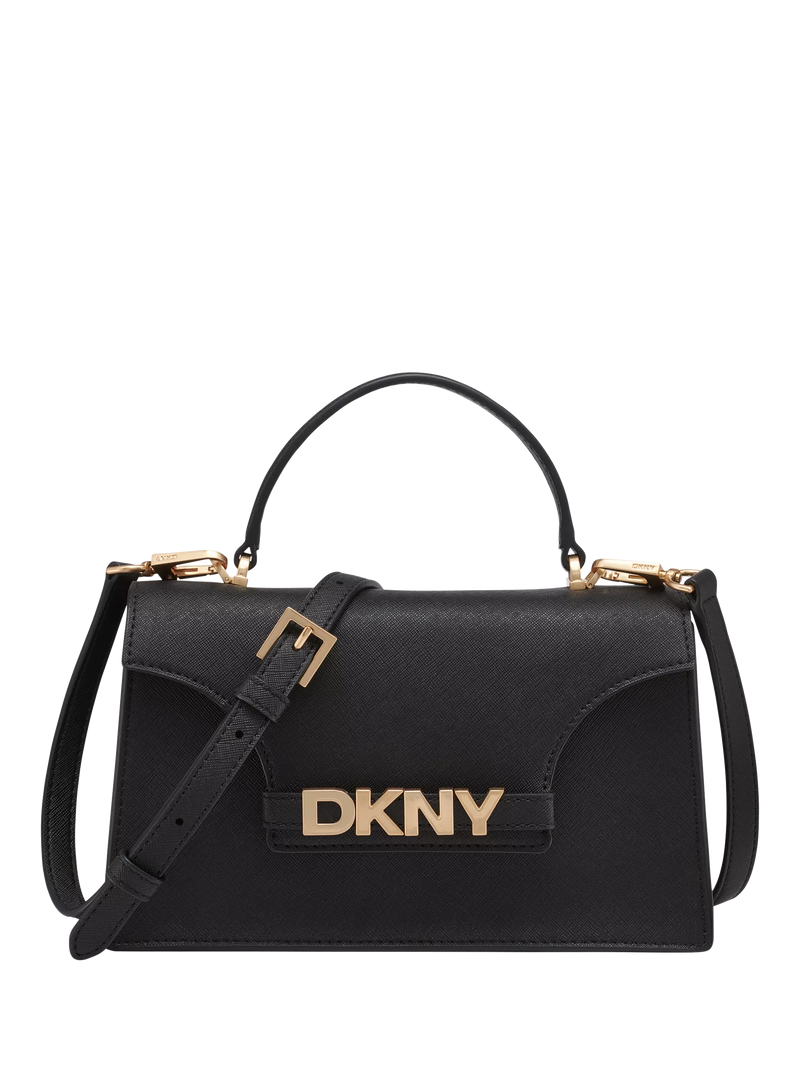 DKNY Avril leather satchel black gold - British product