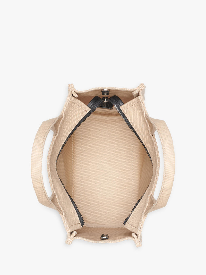 DKNY Hadlee canvas tote bag in khaki and black, UK version