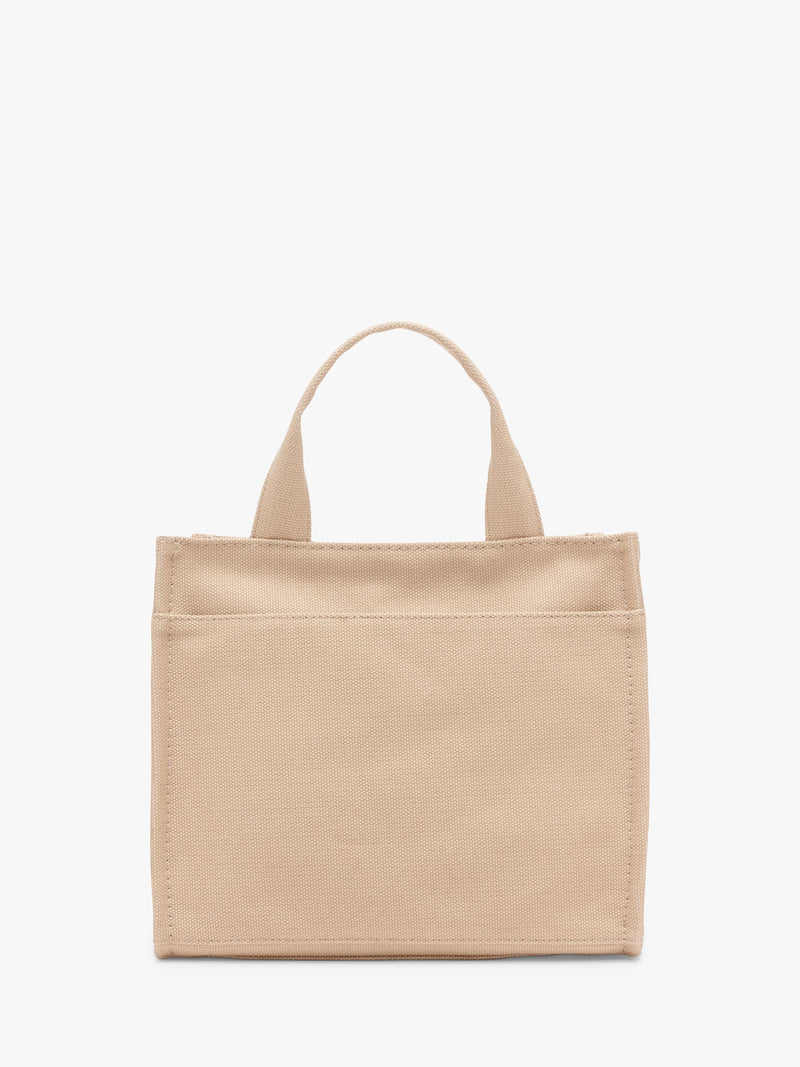 DKNY Hadlee canvas tote bag in khaki and black, UK version