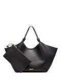 DKNY Paula large shopper tote bag in black and gold (British brand)