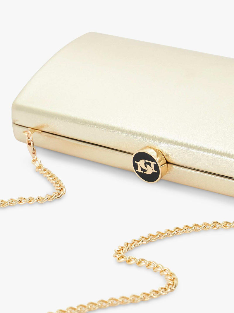 Dune London gold cross body clutch bag - British product