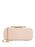 Dune London blush chain strap clutch bag, imported from the UK
