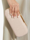Dune London blush chain strap clutch bag, imported from the UK