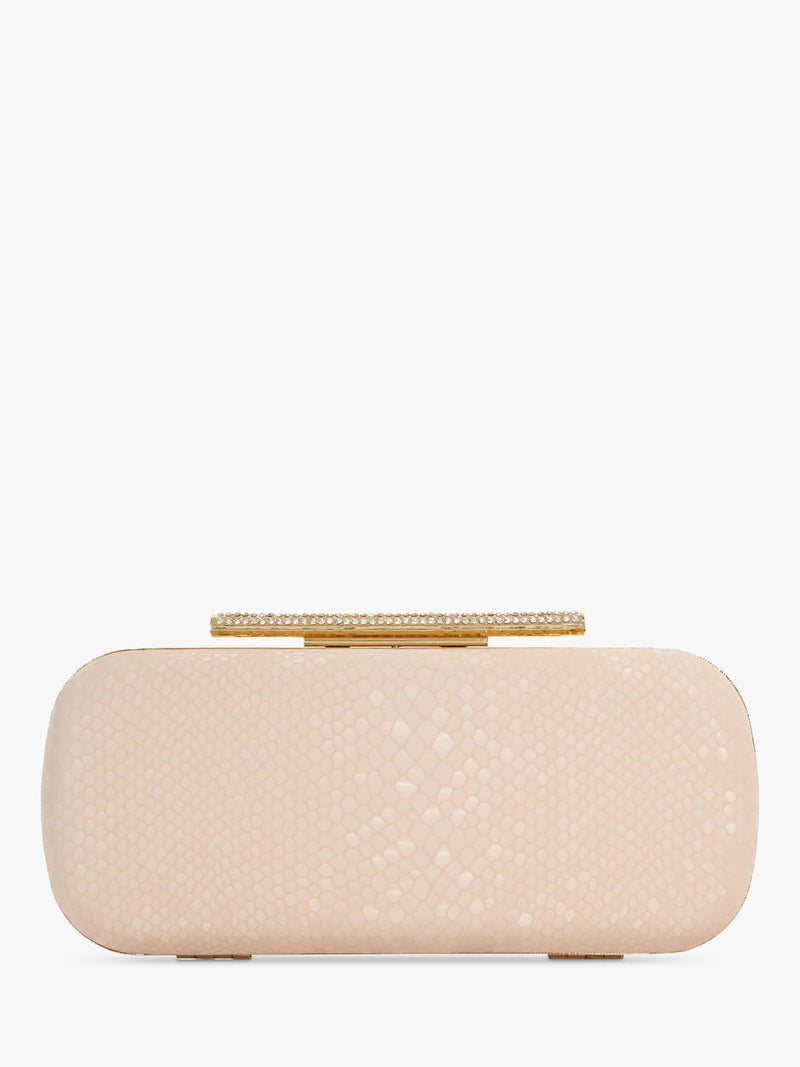Dune London blush chain strap clutch bag, imported from the UK