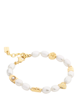 John Lewis Coach Sculpted C Bead Charm Bracelet, Pearl, 165mm with 38mm Extender- Buy online at McGrocer