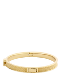 Coach gold toned textured bangle bracelet with C motif, UK version
