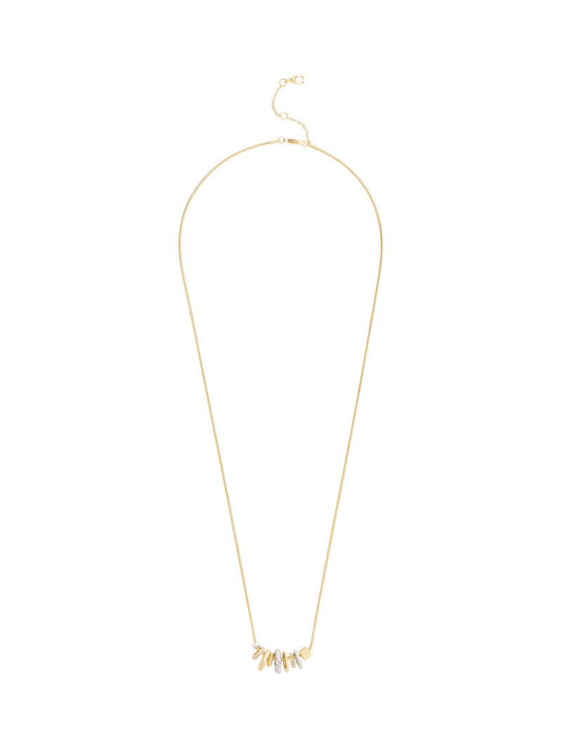 Coach Rondelle long charm necklace two tone, imported from the UK