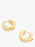 Coach Twist Huggie Earrings gold tone cubic zirconia, imported from the UK