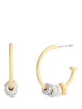 John Lewis Coach Rondelle Charm Hoop Earrings Two Tone 22mm- Buy online at McGrocer