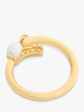 Coach sculpted C drop ring with pearl - British product