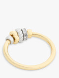 Coach Rondelle charm ring two tone gold size O (British brand)