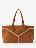 Mint Velvet Blanket Stitch Pure Suede Tote Bag, UK version