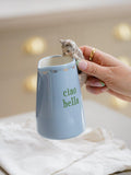 Yvonne Ellen cat ceramic jug blue 340ml - British product