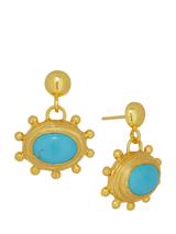 John Lewis Ottoman Hands Zand Turquoise Drop Earrings Gold- Buy online at McGrocer