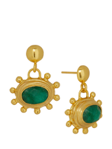 John Lewis Ottoman Hands Zand Gold Emerald Drop Earrings- Buy online at McGrocer