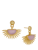 John Lewis Ottoman Hands Sunrise Rose Quartz Drop Earrings, Gold- Buy online at McGrocer