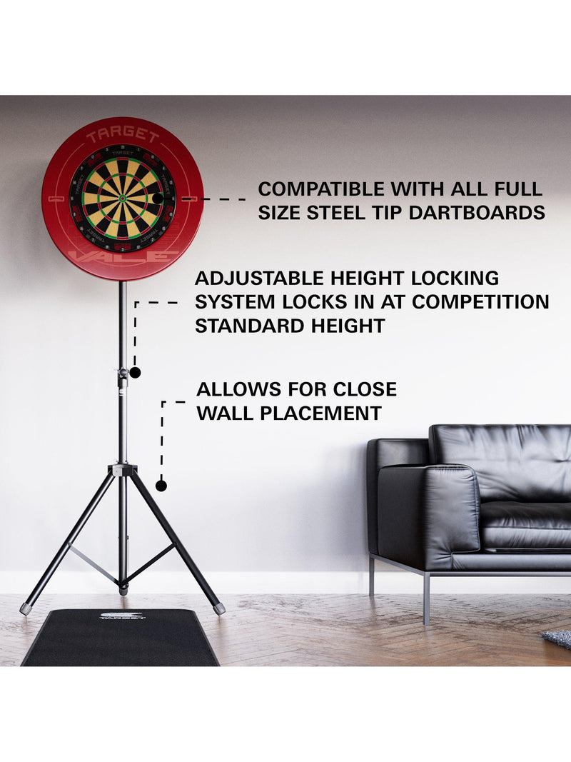 Target Darts portable dartboard stand black, imported from the UK