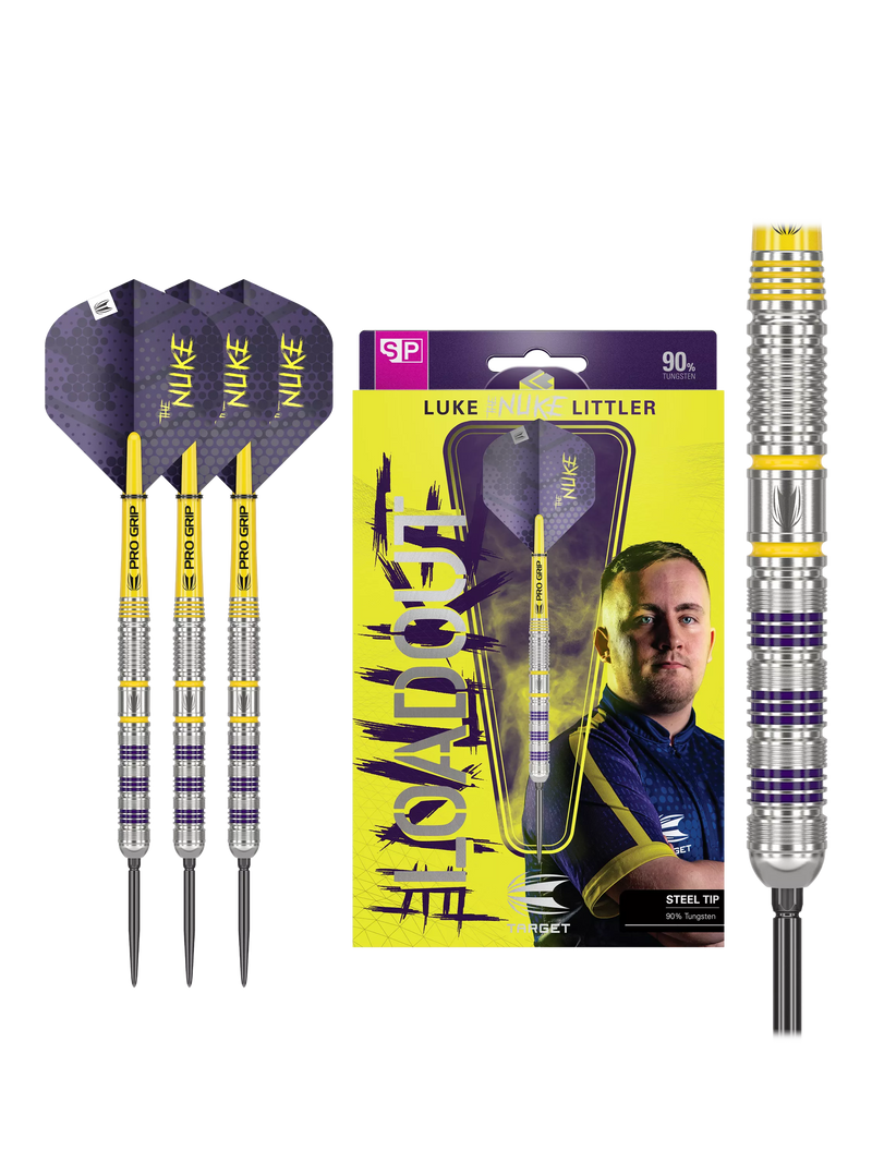 Target Darts Luke Littler Loadout steel tip darts 23g, UK version