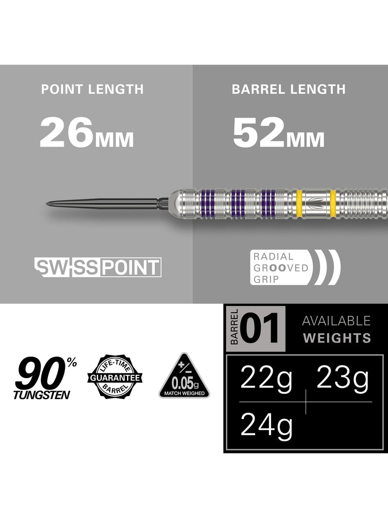 Target Darts Luke Littler Loadout steel tip darts 23g, UK version