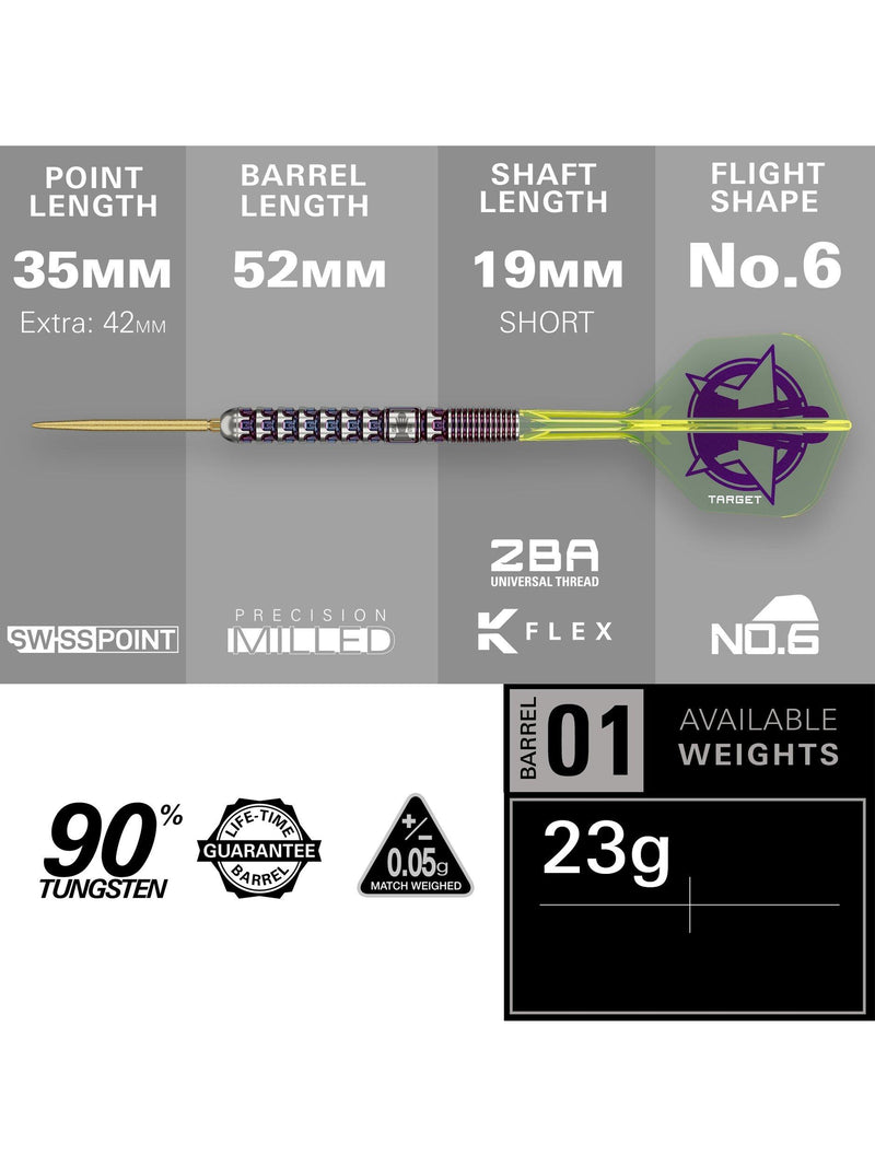 Target Darts Luke Littler World Champion darts 23g, imported from the UK